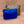 Load image into Gallery viewer, Luxury Leather Wash Bag in electric blue and antique gold
